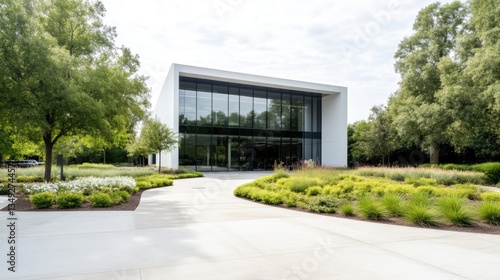 Wallpaper Mural Modern office building nestled in landscaped grounds Torontodigital.ca