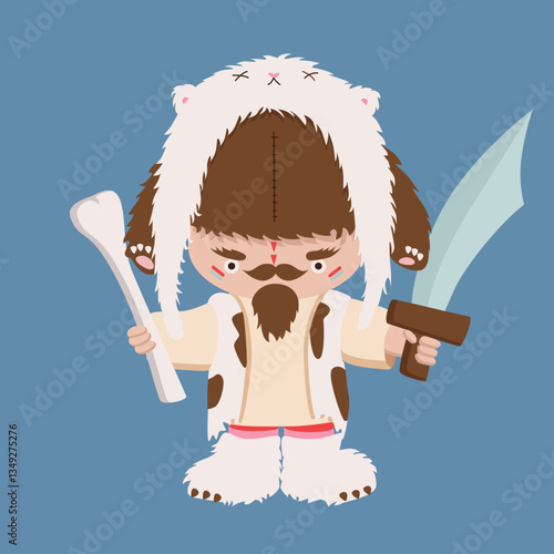 Fantasy Warrior with Sword Illustration