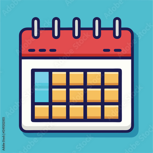 Illustrative Calendar Icon Scheduling, Planning, and Important Dates