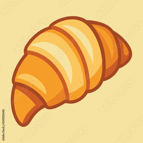 Cartoon Croissant Illustration