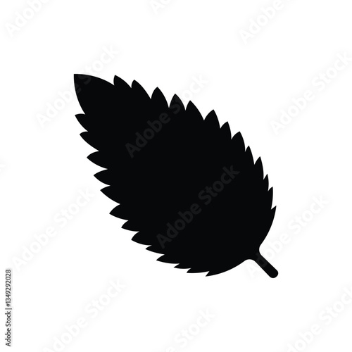 Mint leaf black icon design on a white background