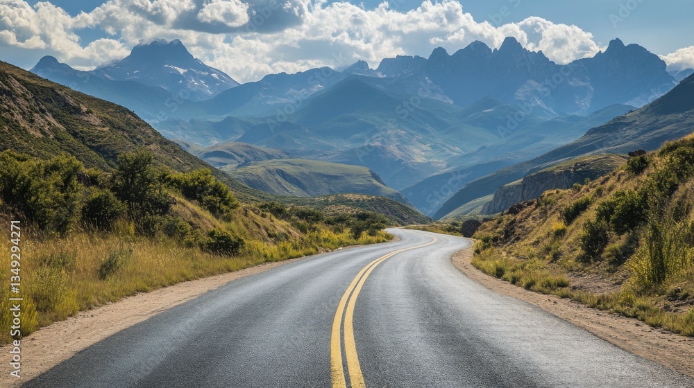 Naklejka premium International road trips offer scenic adventures