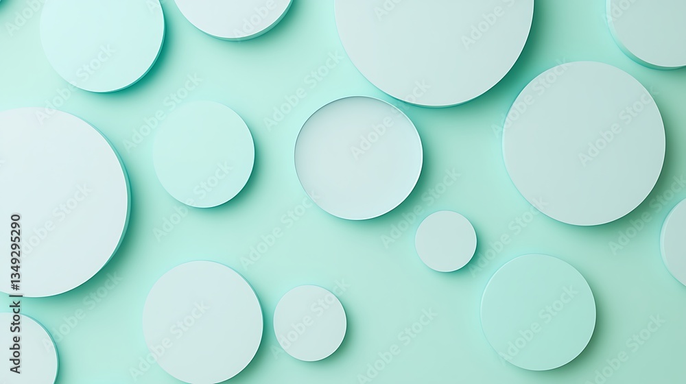 Abstract Pastel Green Circles Background Design Abstract Pastel Green Circles Background Design