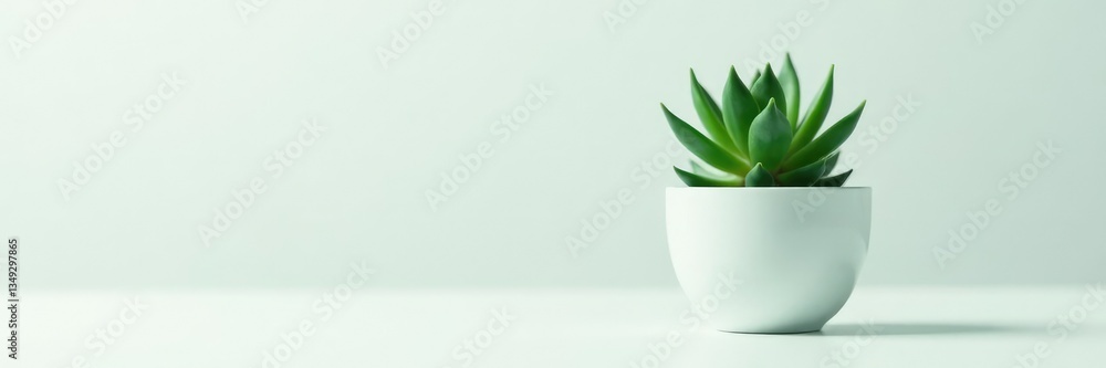 Focused shot of a single succulent on white surface, green, flora, botanical Focused shot of a single succulent on white surface, green, flora, botanical