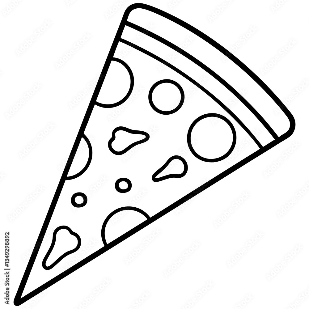 Pizza Slice Iconic Line Art Design Pizza Slice Iconic Line Art Design
