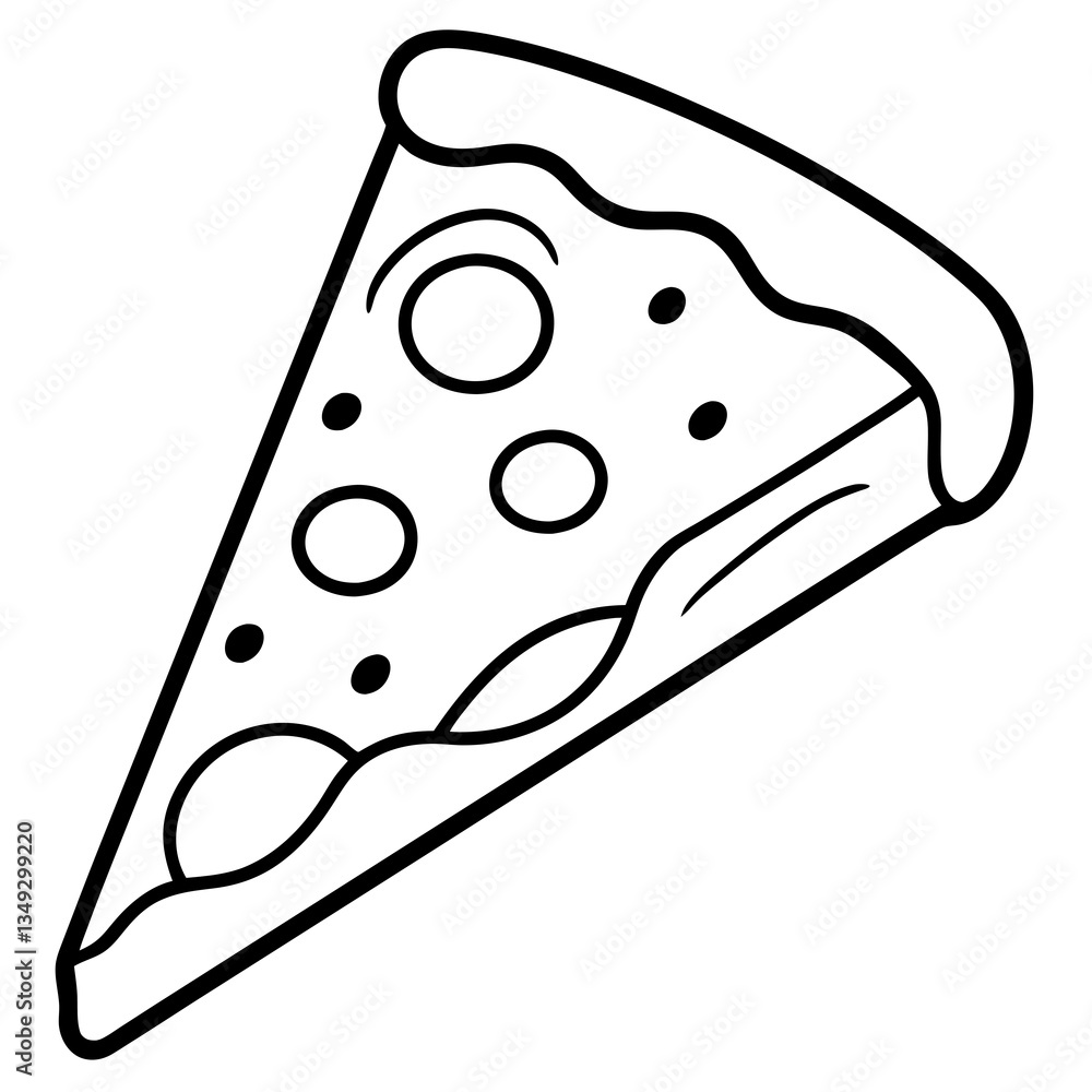Pizza Slice Iconic Line Art Design Pizza Slice Iconic Line Art Design