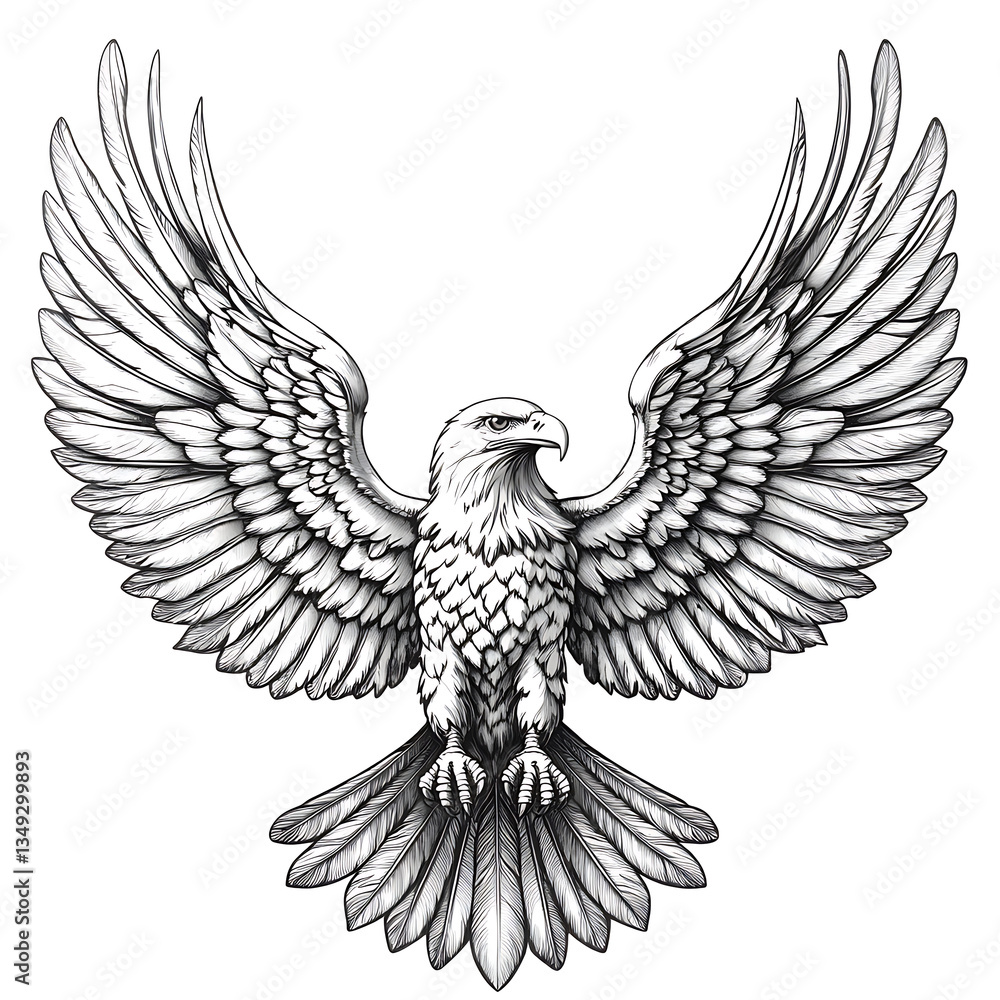 Obraz premium Classic eagle tattoo design high resolution picture