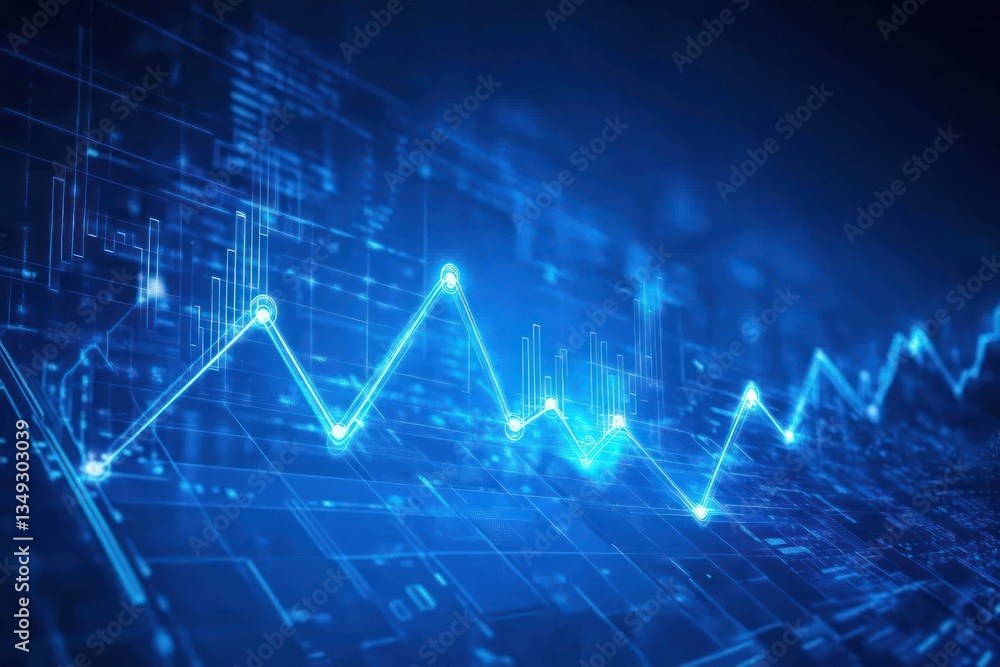 Abstract blue digital wave pattern representing data analysis and technology Abstract blue digital wave pattern representing data analysis and technology