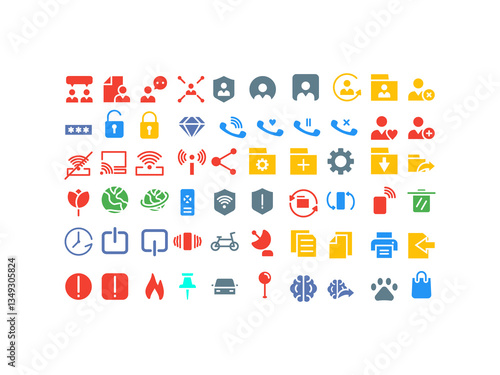 Perfect for web design projects, social media graphics, and technologyrelated articles. Vibrant digital icons bring a modern touch to designs.