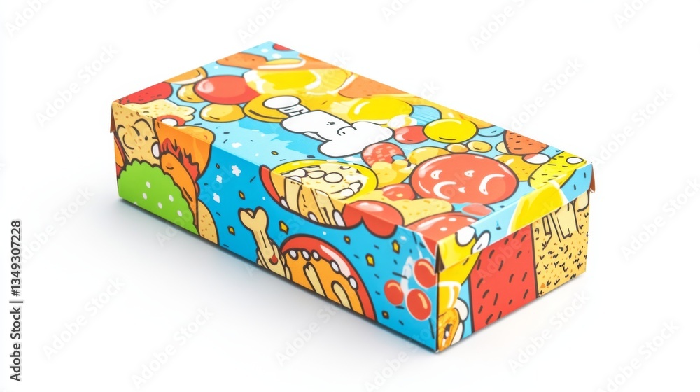 Colorful gift box wrapped in vibrant designs. The cheerful patterns feature balloons and playful characters. Perfect for occasions that celebrate joy and fun. Generative AI Colorful gift box wrapped in vibrant designs. The cheerful patterns feature balloons and playful characters. Perfect for occasions that celebrate joy and fun. Generative AI