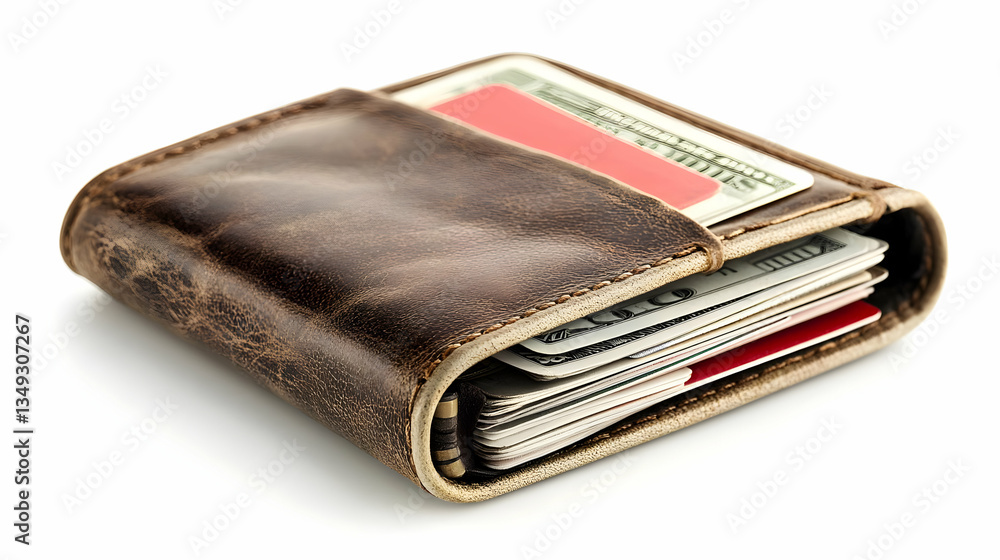 Wallet with Cash, Coins, and Cards for Stock Photo Collection Wallet with Cash, Coins, and Cards for Stock Photo Collection