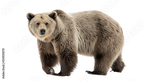 bear isolated on white background PNG.AI GENERATED