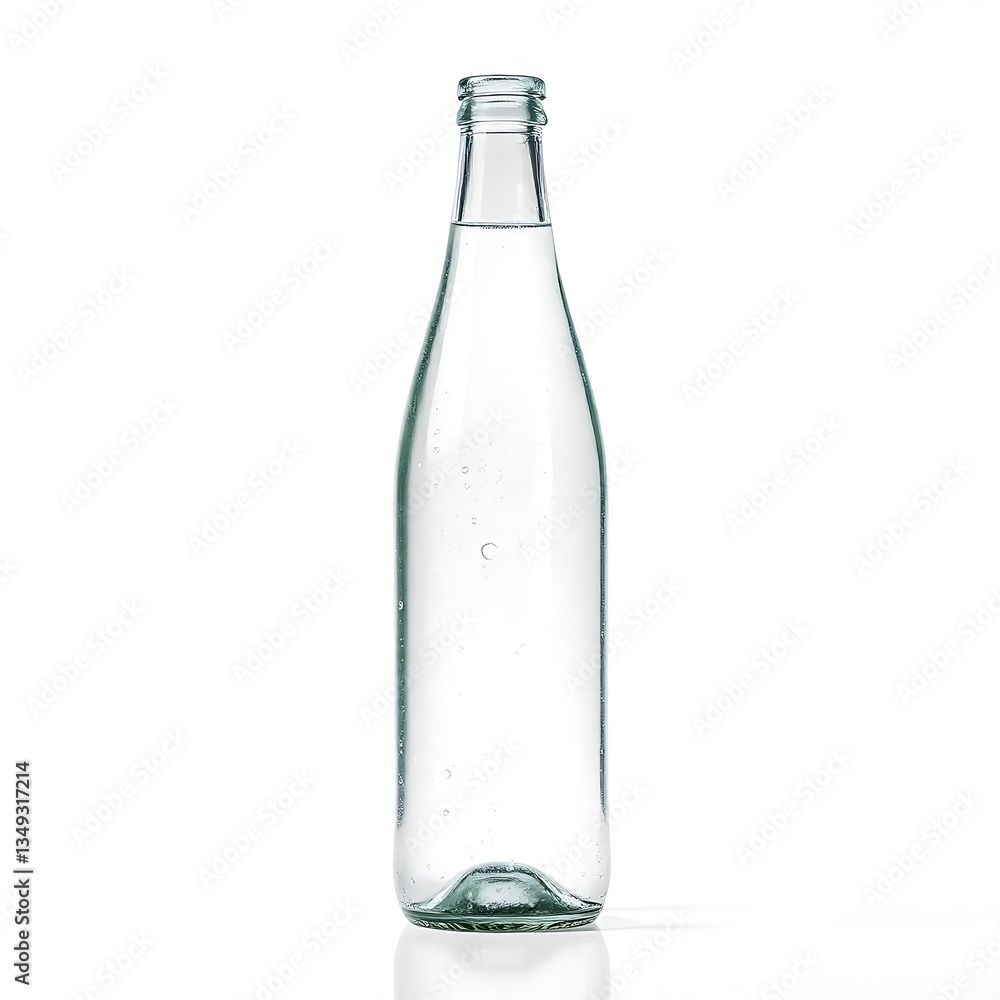 Glass Water Bottle on Table Glass Water Bottle on Table