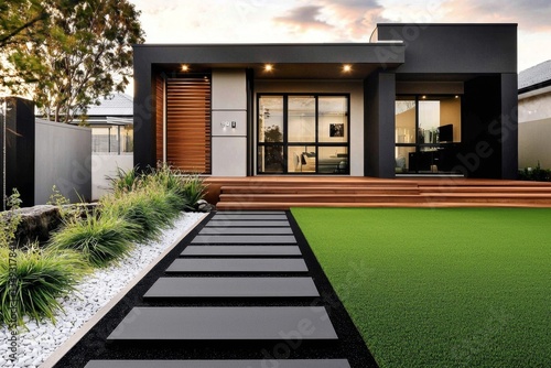 Wallpaper Mural Stylish Landscaping with Artificial Grass in Australia Torontodigital.ca