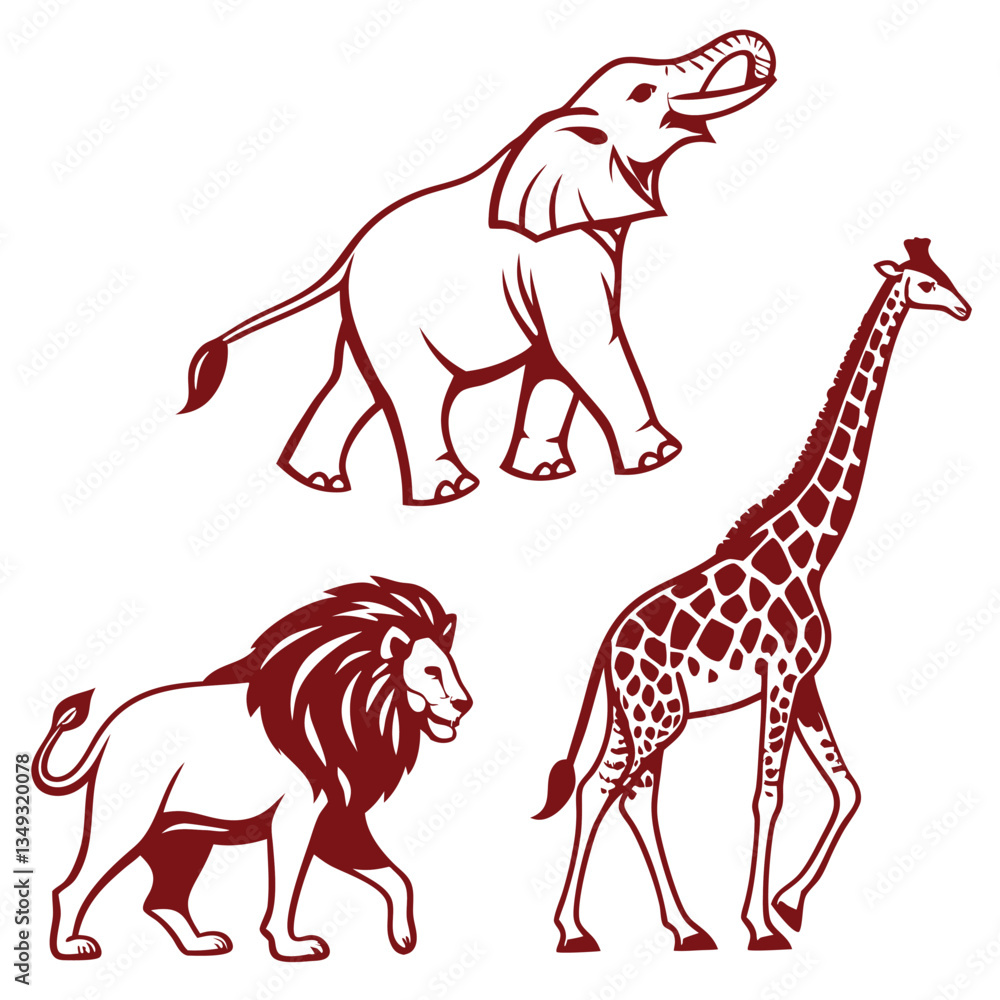 Fototapeta premium animal-icons-vector-image--back-to-no-background- (4).eps