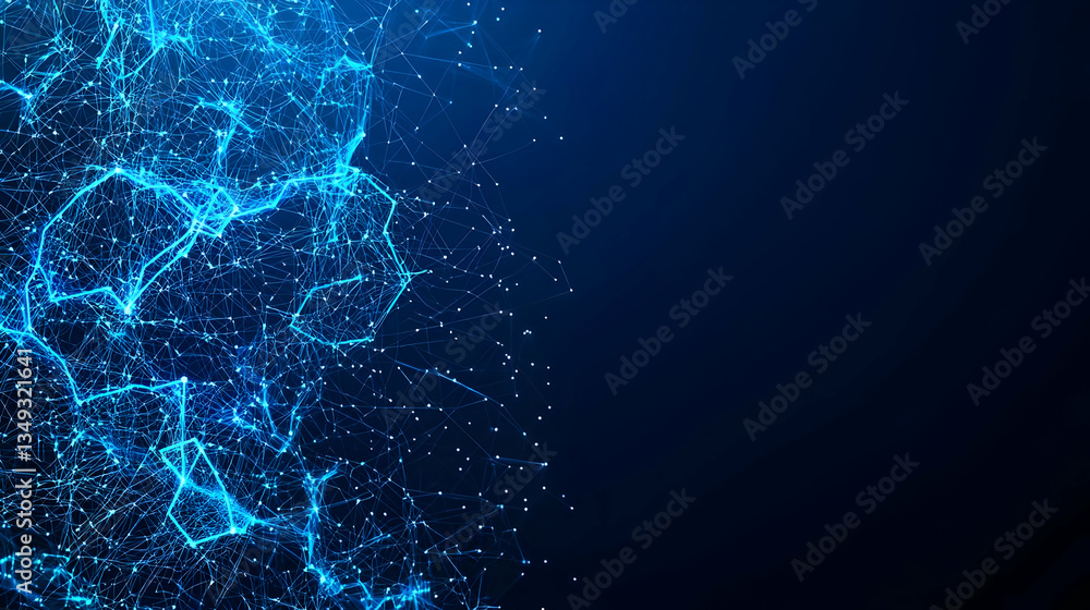 Abstract Digital Background With Blue Glowing Points Abstract Digital Background With Blue Glowing Points