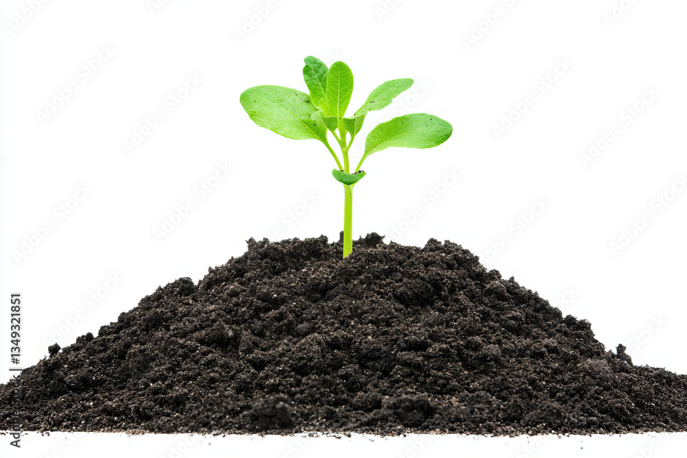 pile of soil isolated on white background pile of soil isolated on white background