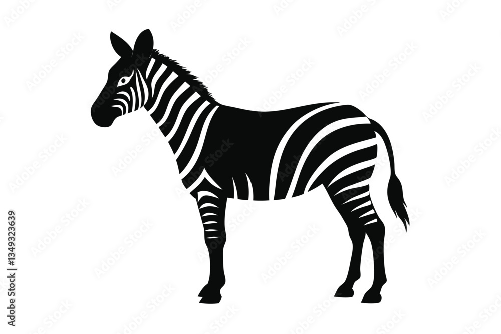 Obraz premium Zebra silhouette vectot art illustration