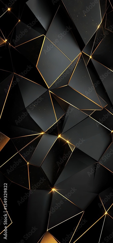 Abstract Geometric Black and Gold Background Abstract Geometric Black and Gold Background