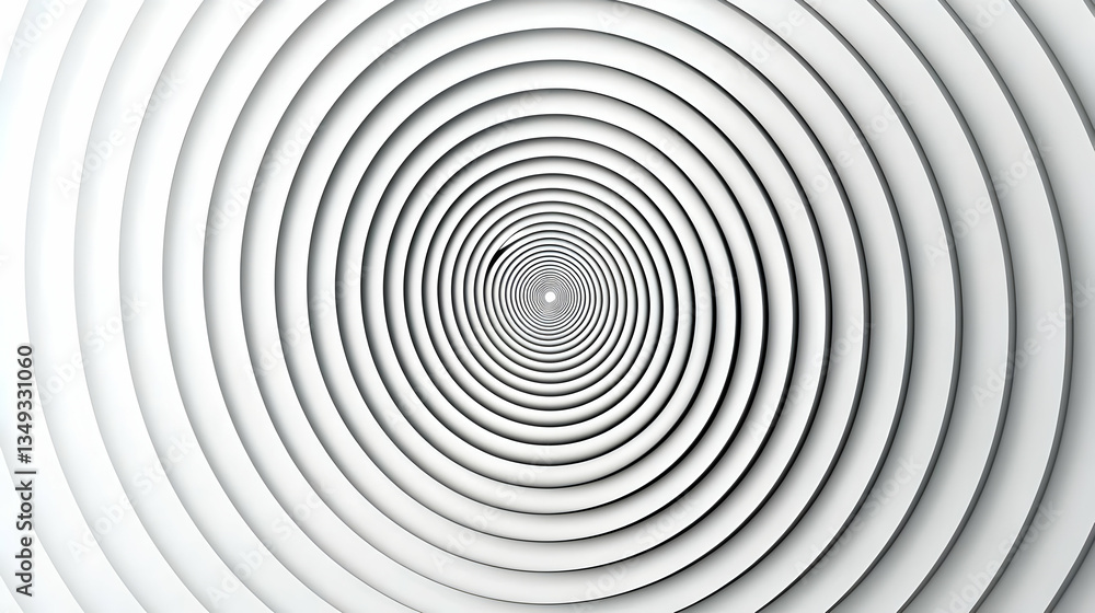 Abstract White Geometric Spiral Pattern