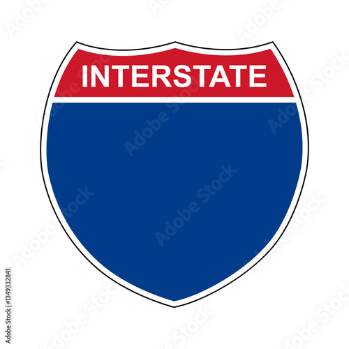 Konstfotografi Interstate blank sign