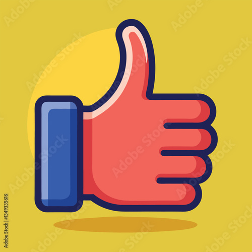 Thumb up like icon symbolizing approval and social interaction