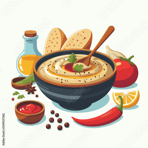 food, eggplant, cuisine, arabic, traditional, appetizer, vegetarian, dip, hummus, babaganoush, turkish, lebanese, vegetable, mediterranean, ganoush, parsley, healthy, snack, arabian, greek, baba, back