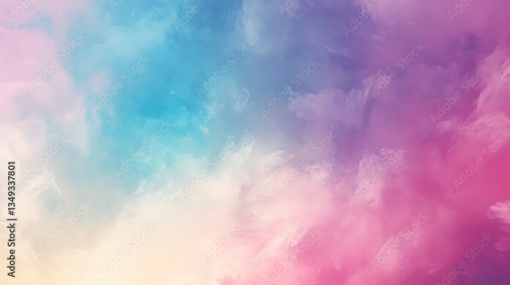 Fototapeta premium Abstract Pastel Cloud Swirls Dreamy Hues