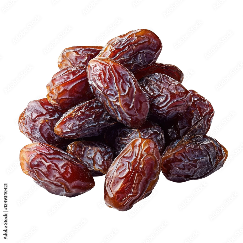 Sweet Dried Dates on White on transparent background. Sweet Dried Dates on White on transparent background.