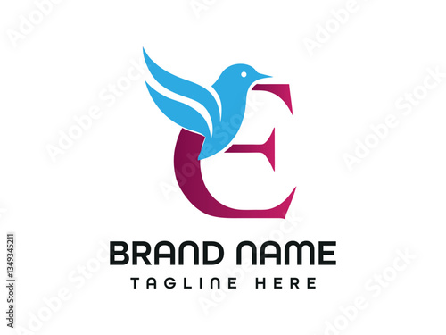  E F K letter bird logo