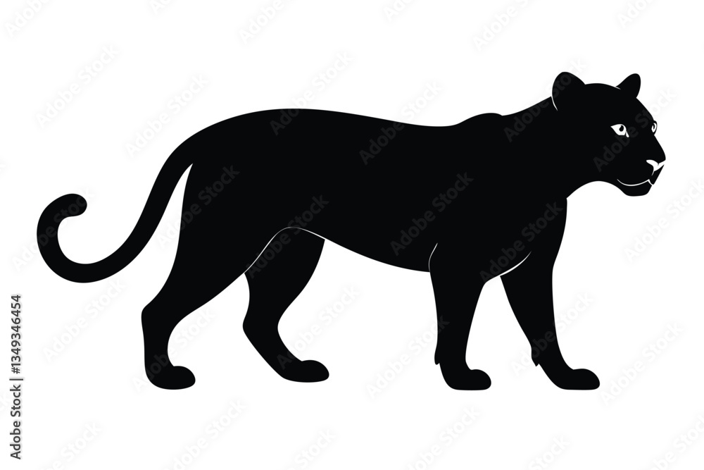 Leopard silhouette vectot art illustration Leopard silhouette vectot art illustration