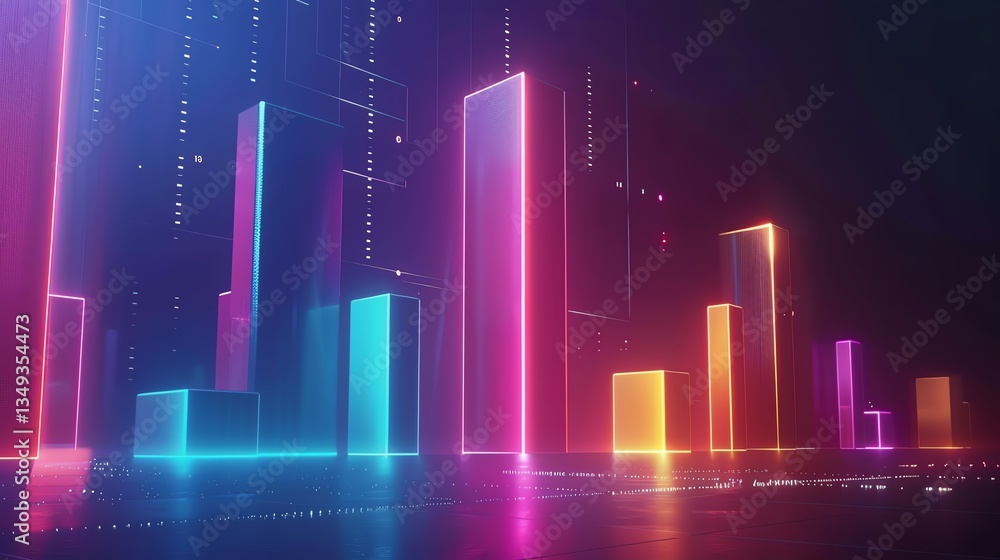 Economic Strategy Chart with Gradient Highlights Economic Strategy Chart with Gradient Highlights