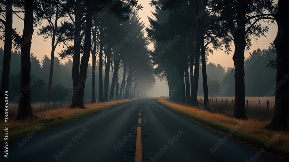 Fototapeta premium road in the fog