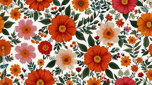 Wallpaper Mural Elegant Floral Pattern – Delicate Spring Blossoms | Beautiful Ditsy Print Design Torontodigital.ca
