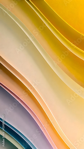 Smooth fluid waves blending pastel pink blue an