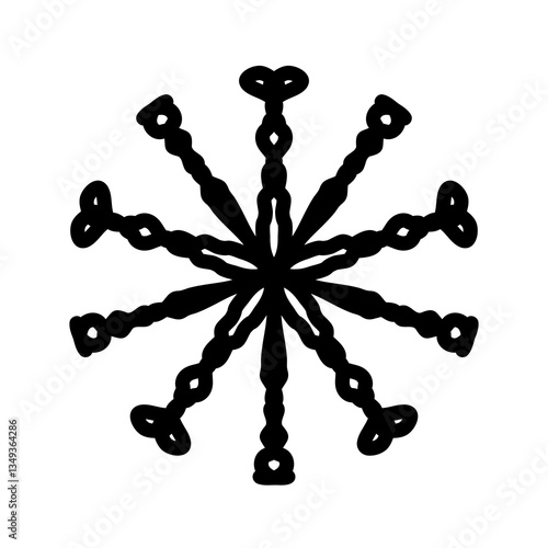 black and white snowflake