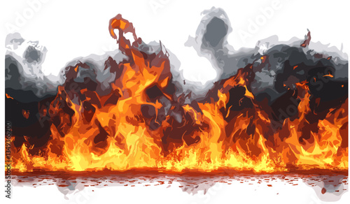 Fire blaze burn vector cutout, realistic flame, transparent background, burn effect, fiery graphic, blazing fire, fire PNG, fire texture, flame illustration, realistic fire design
