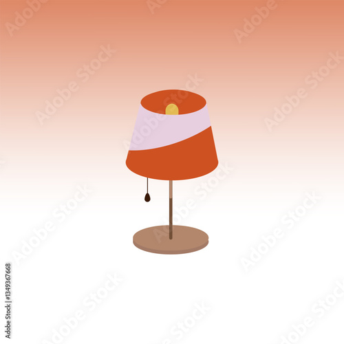 Study table lamp with elegant color decoration