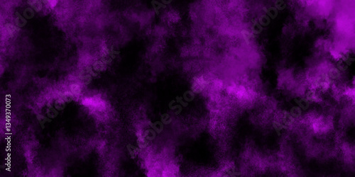 Abstract purple haze with black mist effect. vibrant purple smoke with deep black shadows. cloudy background with dark dreamy texture. fog on soft black background.
