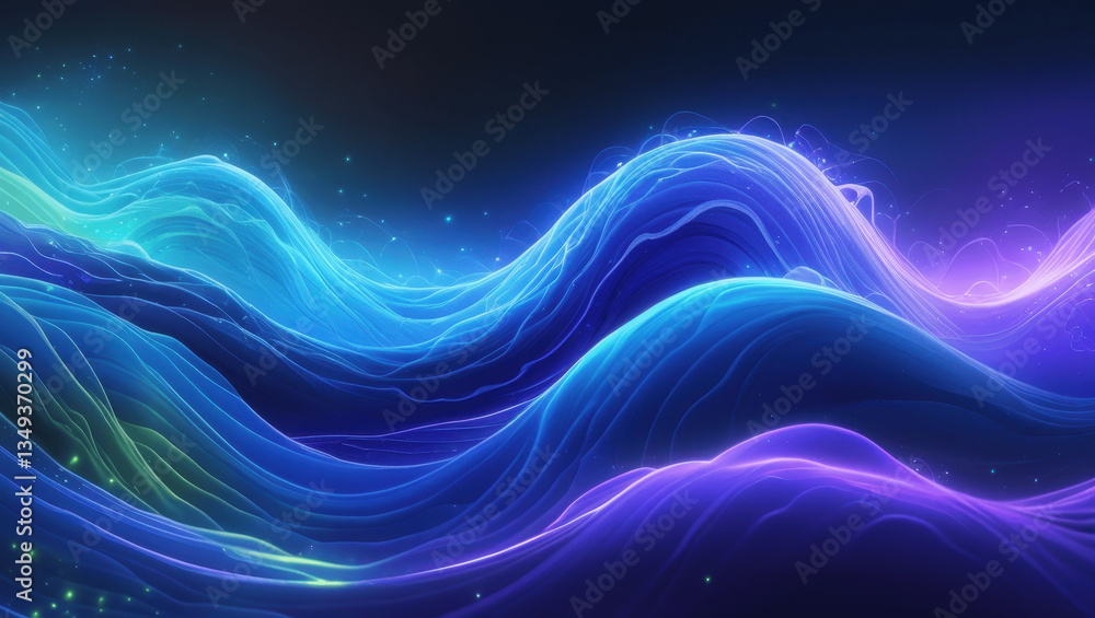 Fototapeta premium abstract blue background with waves