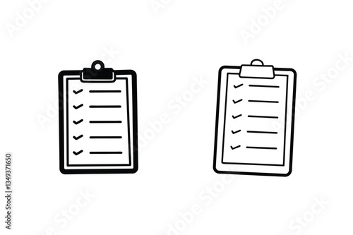 Checklist Clipboard Icons Task Management, ToDo List, Planning