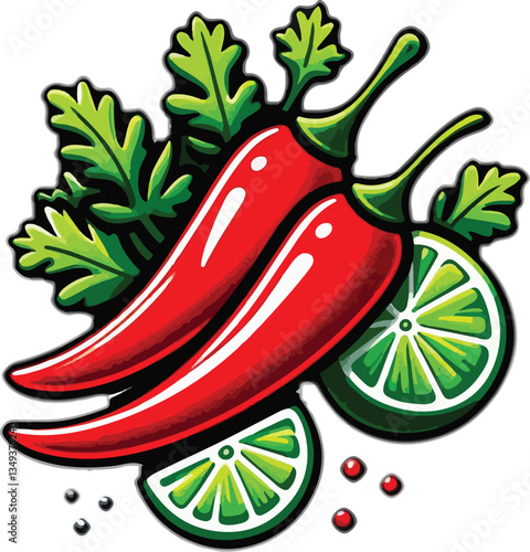 Chili, lime and coriander