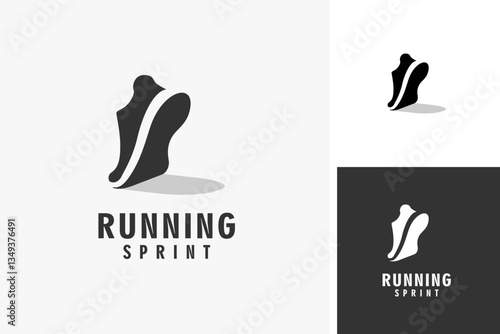 Running shoes logo symbol icon design illustration