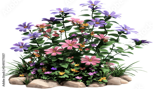 Vector flowers, gardening, blooms, grow, cutout, transparent backgrounds, nature, gardening design, spring, summer garden, plant growth, garden decoration, botanical art