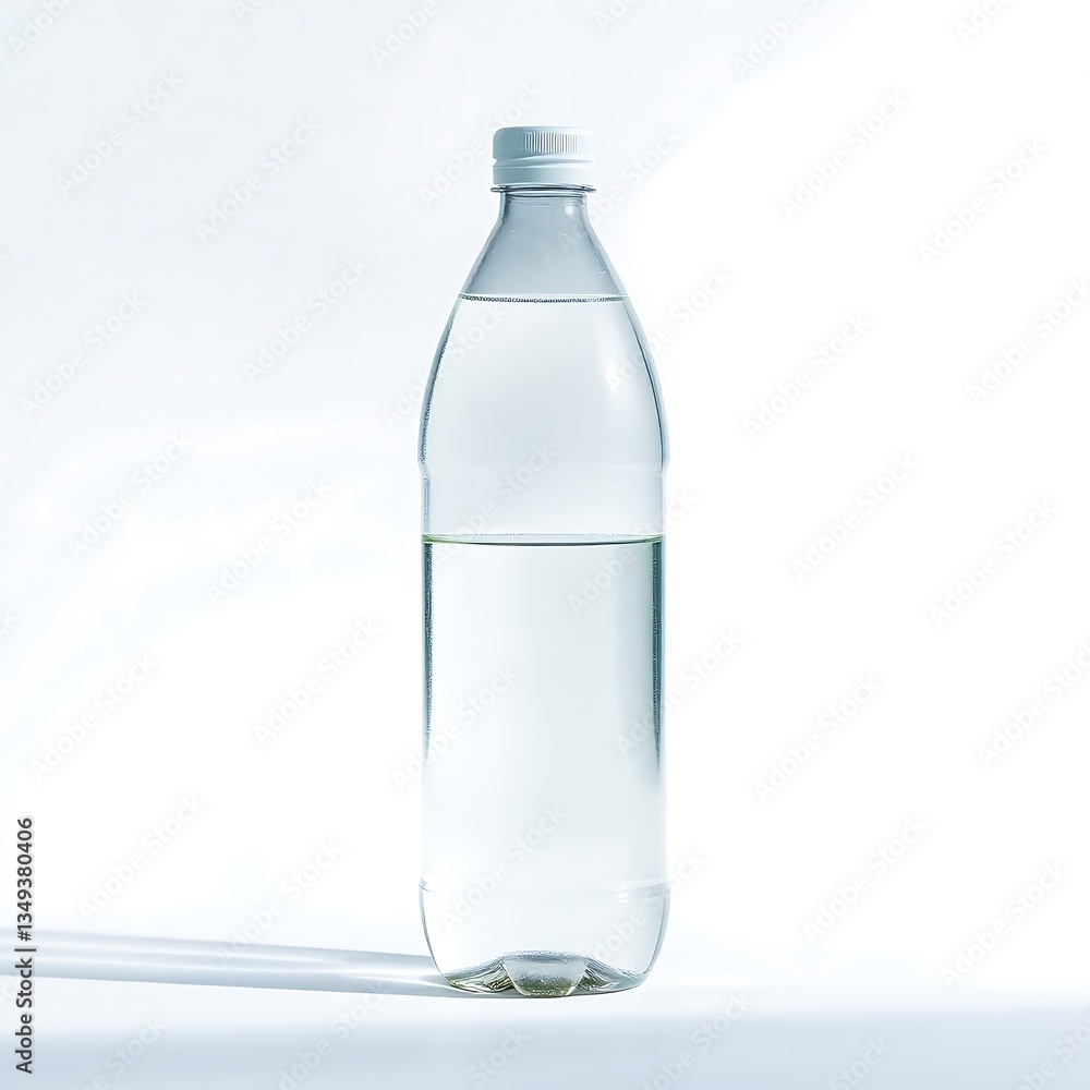 Glass Water Bottle on Table Glass Water Bottle on Table