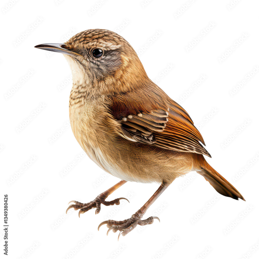Fototapeta premium Carolina Wren isolated on Cutout background.PNG