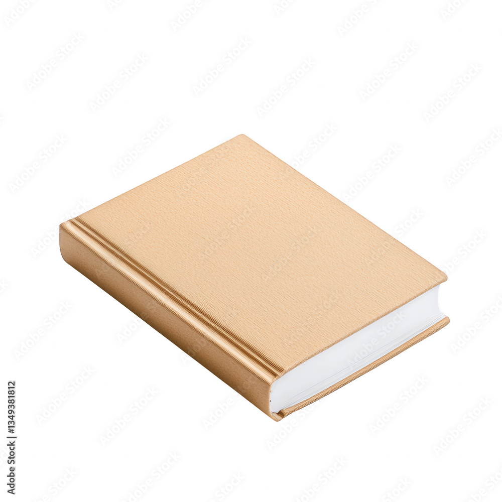 Golden book on a white isolated background for creative projects. Golden book on a white isolated background for creative projects.
