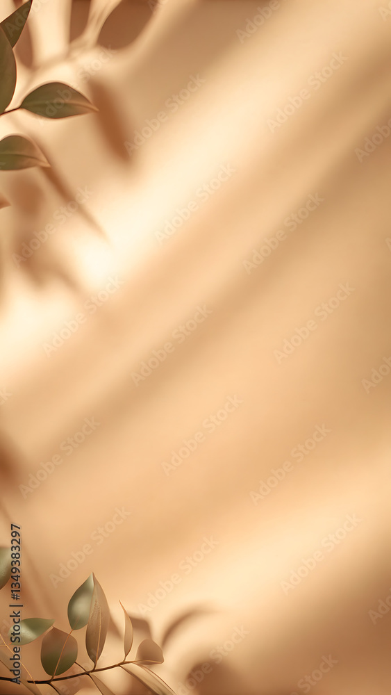 Obraz premium Soft beige background with subtle shadows perfect