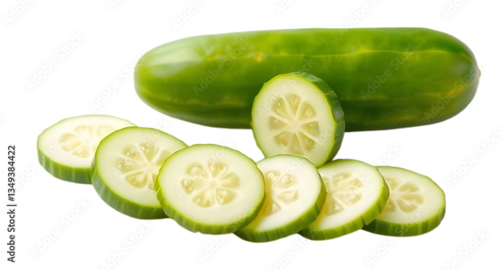 slices of cucumber on transparent background slices of cucumber on transparent background