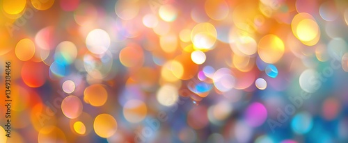 Confetti falling on a blurred background, a colorful backdrop.